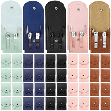 Geosar 50 Set Travel Manicure Kit Nail Clippers Pedicure Professional Nail Care Tools Stainless Steel Grooming Nail Set with Portable Travel Case Gifts for Family(Multi Colors)