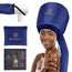 Bonnet Hood Hair Dryer Attachment - Headband Integrated Bonnet Hair Dryer for Speeds Up Drying Time at Home Easy to Use for Styling Curling and Deep Conditioning (BlueAdjustable)