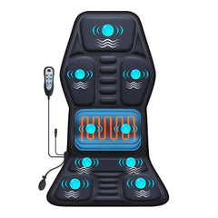 AIVEISI Massage Seat Cushion Pad with Heat 9 Massage Style Lumbar Support Function Fatigue Stress Relief Back Massager Chair Pad for Men Women Home Office Use