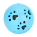 Pet Squeaky Chewing Balls Pet Toy Supply Non‑Toxic Bright Colors Chewing Spiky Ball for Pet Tooth Cleaning for Playing(Blue paw Print)