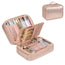 OCHEAL Makeup Bag Makeup Travel Bag Large Capacity Waterproof Cosmetic Organizer Bag with Makeup Brush Compartment & Handle for Women Girls Travel Toiletry Accessories-Rose Gold