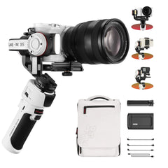 Zhiyun Crane M3 S Combo Version 3-Axis Handheld Gimbal for DSLR Mirrorless Cameras Video Stabilizer Compatible with GoPro Action Camera Smartphone Tripod Phone Clip Included