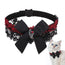 EXPAWLORER Cat Collar with BellsAdjustable Soft Velvet Cat Collar Breakaway with Cross AccessorySafety Quick Release Gothic Style Pet Collar for CatKittenSmall Dog