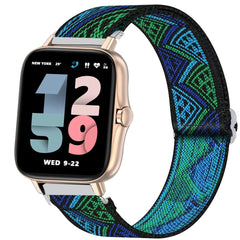 Compatible for ANDFZ Smartwatch Band Lamshaw Stretch Elastics Nylon Adjustable Replacement Strap Compatible for ANDFZ T42 1.72/Geelyda Y20 Pro/SOUYIE T45S Smartwatch (Blueprint)