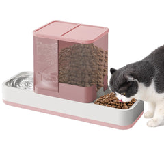 Automatic Pet Feeder & Water Dispenser Set - 2-in-1 Gravity System for Cats & Small Dogs