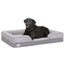 Orthopedic Dog Bed for Extra Large Dogs Waterproof Dog Bed with Sides Non-Slip and Egg-Crate Foam Pet Couch Bed with Removable Washable Cover Doggie Bed with Carry Handle Grey 42" x 32" x 6.5"